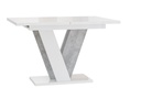 Additional Image for Viney Étkezőasztal - Magasfényű fehér / Beton