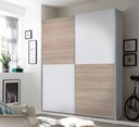 Additional Image for Puls Tolóajtós Fehér/Sonoma Gardróbszekrény