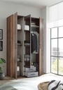 Additional Image for Chicago Tükrös Gardróbszekrény Sötét Tölgy/Betonoxid