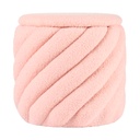 Ülőkés buklé tároló puff, blush rózsaszín - TOURNI