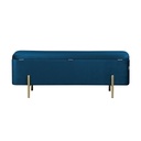 Bársony pad, tárolórésszel 108 cm, mély kék - CHIC