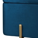 Bársony pad, tárolórésszel 108 cm, mély kék - CHIC