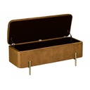 Bársony pad, tárolórésszel 108 cm, aranybarna - CHIC