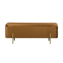 Bársony pad, tárolórésszel 108 cm, aranybarna - CHIC