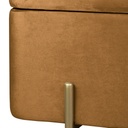 Bársony pad, tárolórésszel 108 cm, aranybarna - CHIC