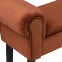 Karfás bársony ülőpad 100 cm, terrakotta - BOUDOIR
