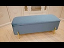 Bársony pad, tárolórésszel 108 cm, mély kék - CHIC