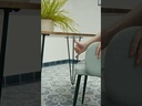 Étkezőfotel, mentazöld szövet, fekete fém lábakkal - MINCK