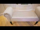 Karfás bársony ülőpad 100 cm, bézs - BOUDOIR