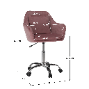 Steppelt karfás irodai fotel, párnával, rózsaszín - ROSALINDA