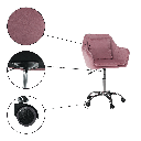 Steppelt karfás irodai fotel, párnával, rózsaszín - ROSALINDA