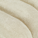 Puff plüss szövettel, krémszín 40 cm  - CHENILLE