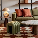 Puff plüss szövettel, zöld 40 cm  - CHENILLE