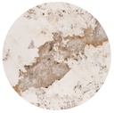 Kerek étkezőasztal, 120 cm, asztallap: bézs márvány, lábak: dió - SABLIERE