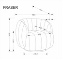 Fotel, sötétbézs - FRAISIER