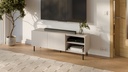 TV-szekrény, 150 cm, kasmír / fekete - PAUXOS