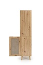 Polc, 80 cm, artisan tölgy / fekete - TROPIQUE