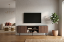 TV-szekrény, 150 cm, warmia dió / fekete márvány - MISTRAL