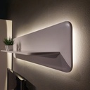 Fali polc, fehér mat, 140 cm - PICADILLY