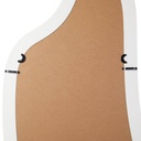 Organikus fali tükör fehér MDF kerettel 160 x 58 cm - ÉCLIPSE