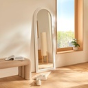 Ívelt fali tükör fehér MDF kerettel 160 x 58 cm - ÉCLIPSE