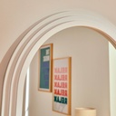Ívelt fali tükör fehér MDF kerettel 160 x 58 cm - ÉCLIPSE