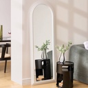 Ívelt fali tükör fehér MDF kerettel 160 x 58 cm - ÉCLIPSE