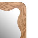 Hullámos tükör barna MDF kerettel 165 x 61 cm - ONDINE