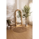 Ívelt fali tükör rattan kerettel 170 x 70 cm - ROSEAU