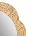 Ívelt fali tükör rattan kerettel 170 x 70 cm - ROSEAU