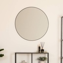 Kerek tükör fekete fém kerettel Ø 76 cm - AMBRE