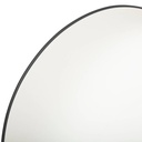 Kerek tükör fekete fém kerettel Ø 76 cm - AMBRE