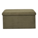 Összecsukható bordázott pad tároló, zöld, 76 cm - CHERANCE
