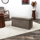 Összecsukható bordázott pad tároló, taupe, 76 cm - CHERANCE