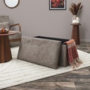 Összecsukható bordázott pad tároló, taupe, 76 cm - CHERANCE