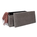 Összecsukható bordázott pad tároló, taupe, 76 cm - CHERANCE