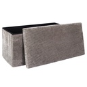 Összecsukható bordázott pad tároló, taupe, 76 cm - CHERANCE