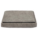 Összecsukható bordázott puff tároló, taupe, 38 cm - CHERANCE