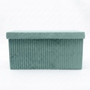 Összehajtható tárolós pad, bársony 76x38 cm, menta - MALAGA
