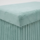 Összehajtható tárolós pad, bársony 76x38 cm, menta - MALAGA