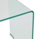 Dohányzóasztal 2 db-os szett, egymásba rakható, üveg, 51/46 cm, átlátszó – CASSINE