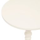 Kisasztal kerek fa, 50x38 cm, fehér – BAROKO