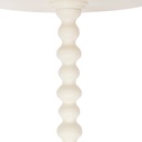 Kisasztal kerek fa, 50x38 cm, fehér – BAROKO