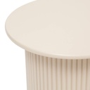 Kissztal 2 db-os szett, kerek bordázott fa, 38/31 cm, bézs – AMAUDINE
