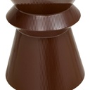Kisasztal totem forma, fém, 45x35,5 cm, barna – TREVALINE
