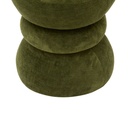 Puff kerek, zsenília szövet, 38,5x36 cm, khaki zöld – BELLONDE