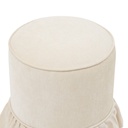 Puff fodorral, szövet, 41x35,3 cm, krém – FRIVOLE
