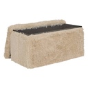 Összehajtható tárolós pad, szőrme, 76x38 cm, bézs – GRIZLI