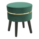 Bársony ülőke, arany szegéllyel, fenyőzöld - ROYAL