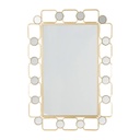 Falitükör, geometrikus kerettel, 102x71 cm, arany - MILLE VISAGES